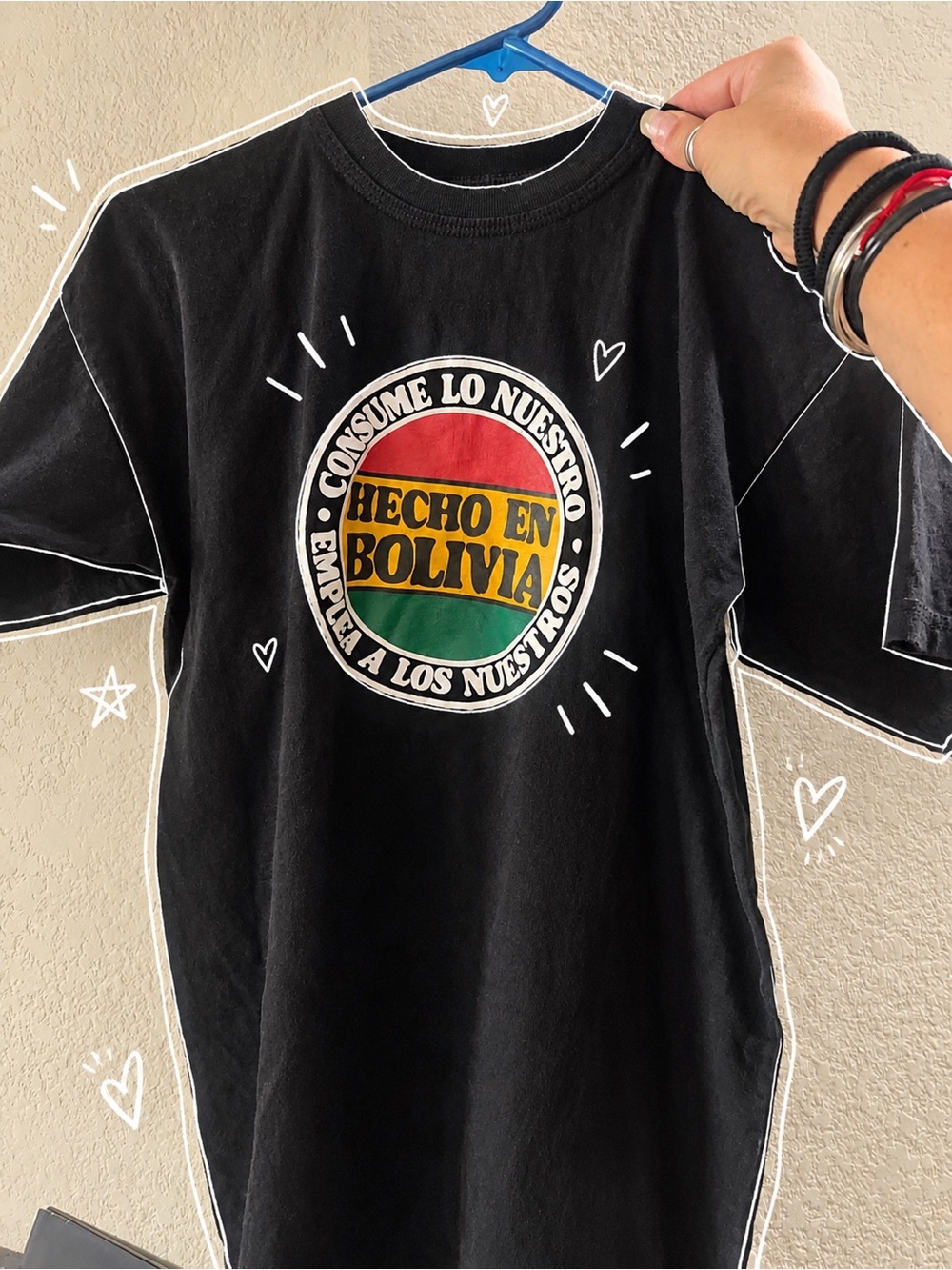 Hecho en Bolivia Black Graphic Tee - Unbranded size medium